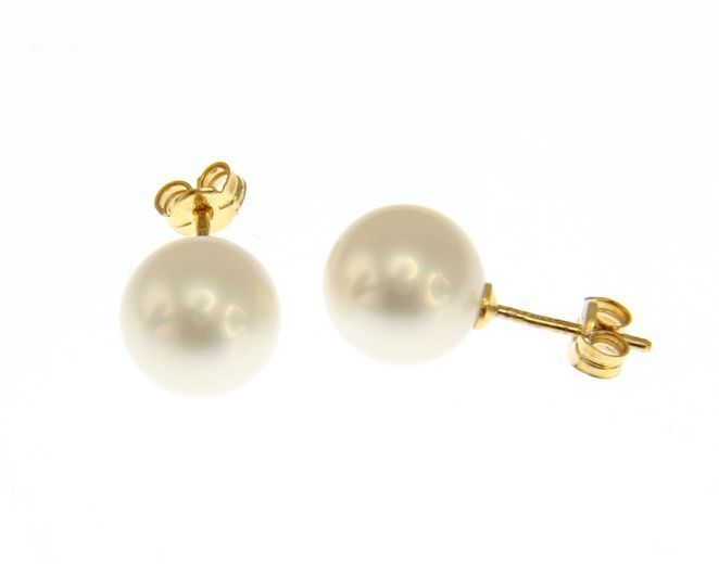 Golden earrings 9k with pearls (code S174288)